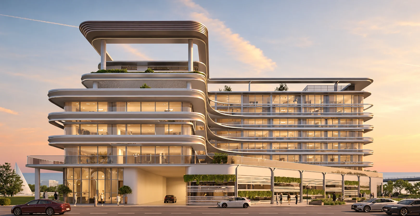 AI-enhanced developer rendering of Dubai Islands — Aquora by Casa Vista Development, Dubai Islands