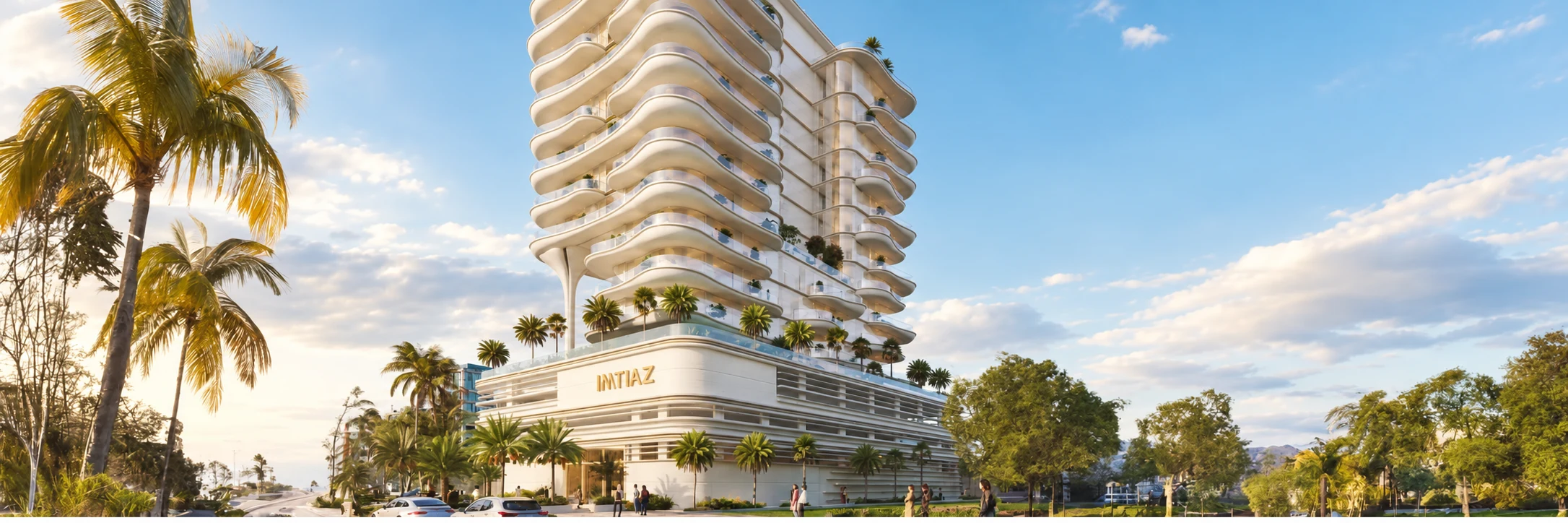 AI-enhanced developer rendering of Dubai Islands — Beach Walk Residence II, Dubai Islands