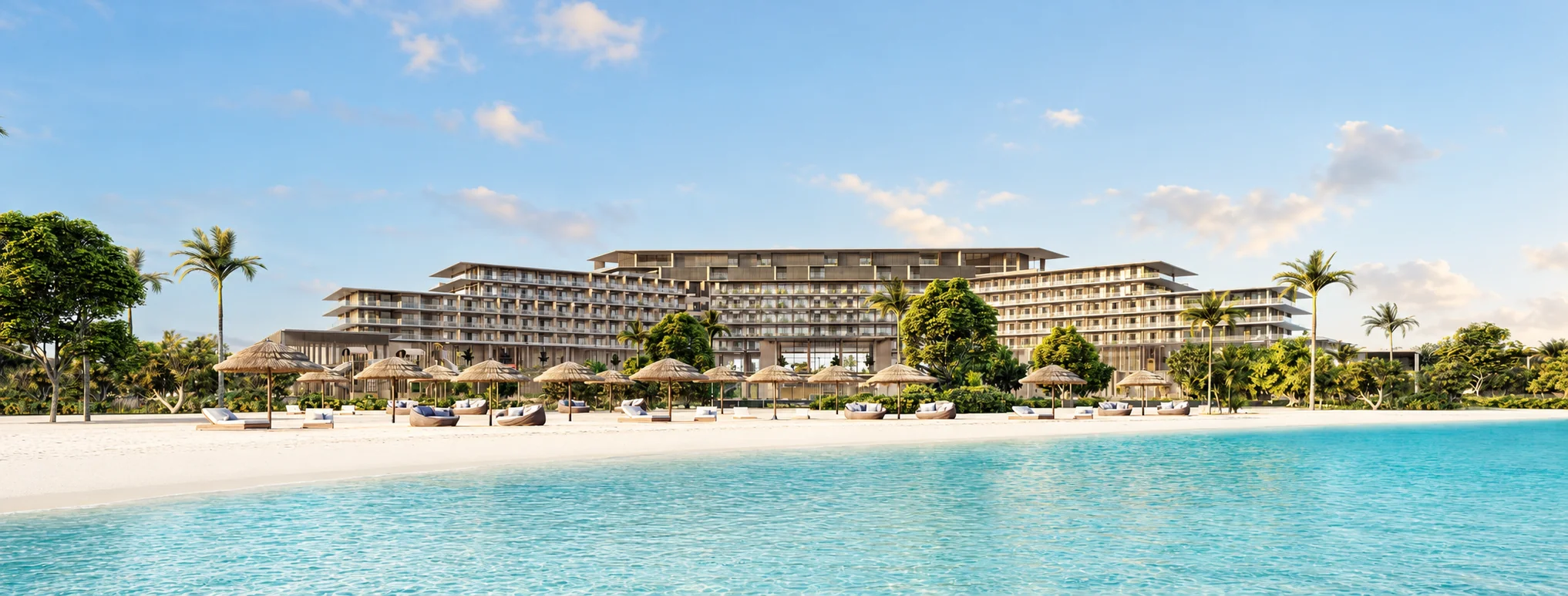 AI-enhanced developer rendering of Dubai Islands — Rixos Hotel & Residences, Dubai Islands