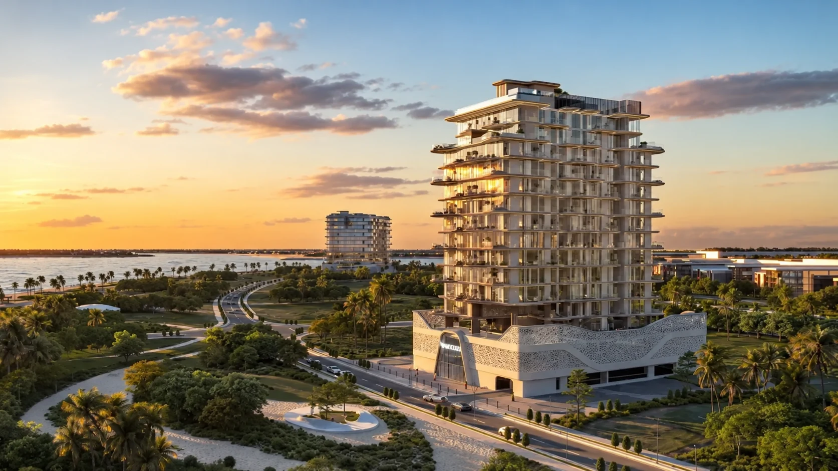 AI-enhanced developer rendering of Dubai Islands — Tréppan Living Privé, Dubai Islands